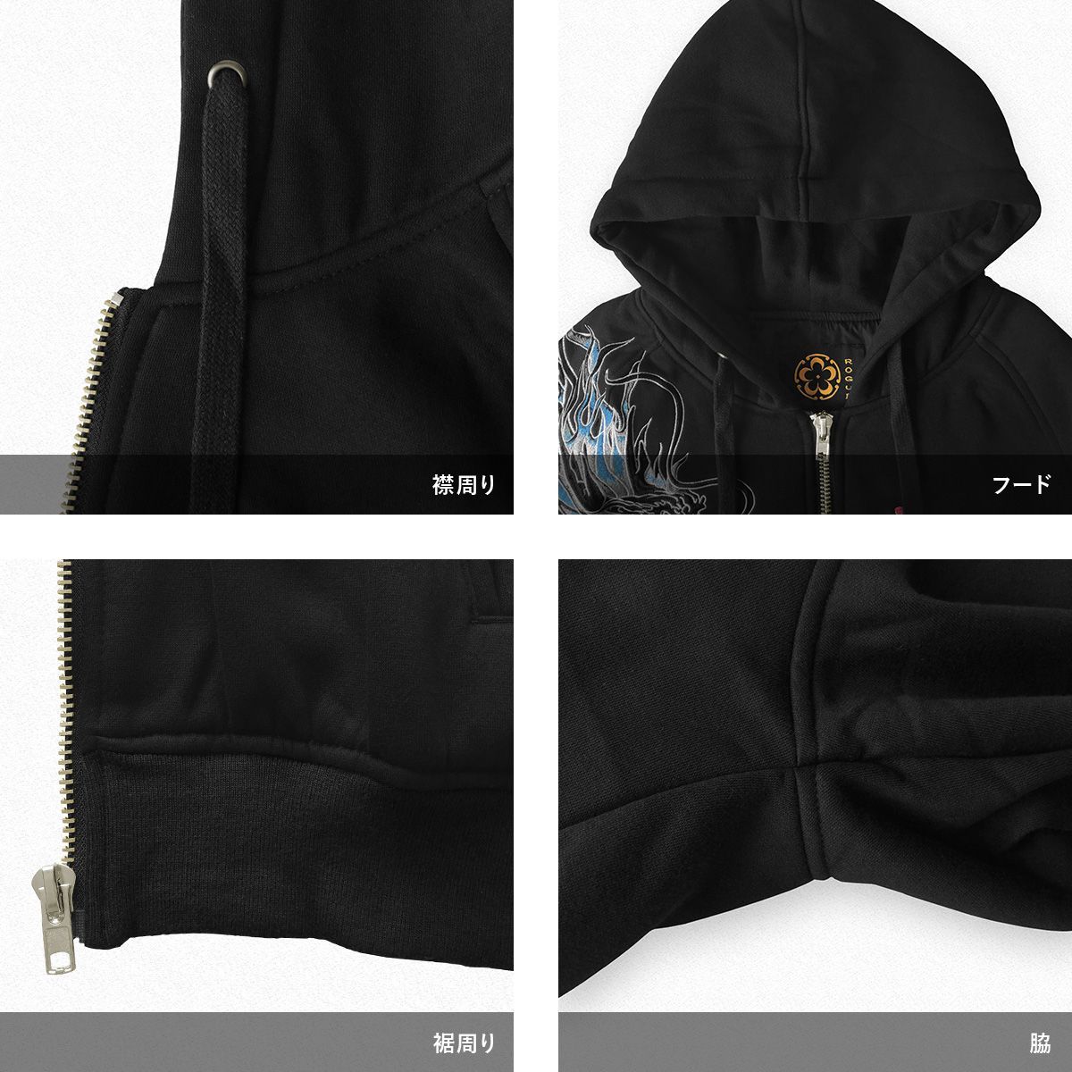 Amazon.co.jp: [lillà] リッラ パーカー 黒 メンズ 大きいサイズ