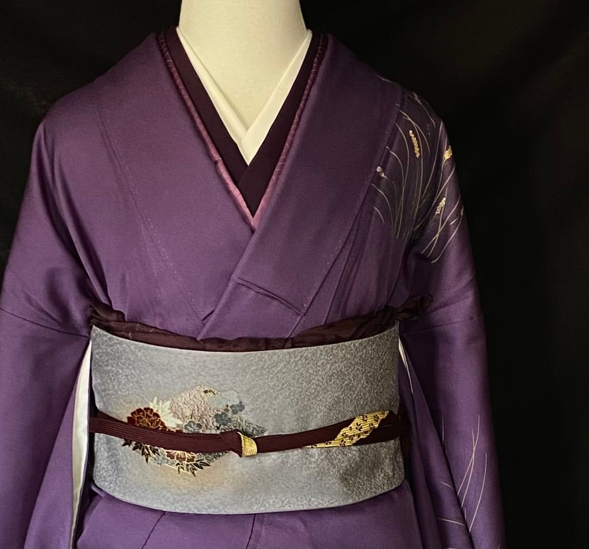 古典模様の紫の訪問着〉SALE 式典 トール 裄長め ラグジュアリー 