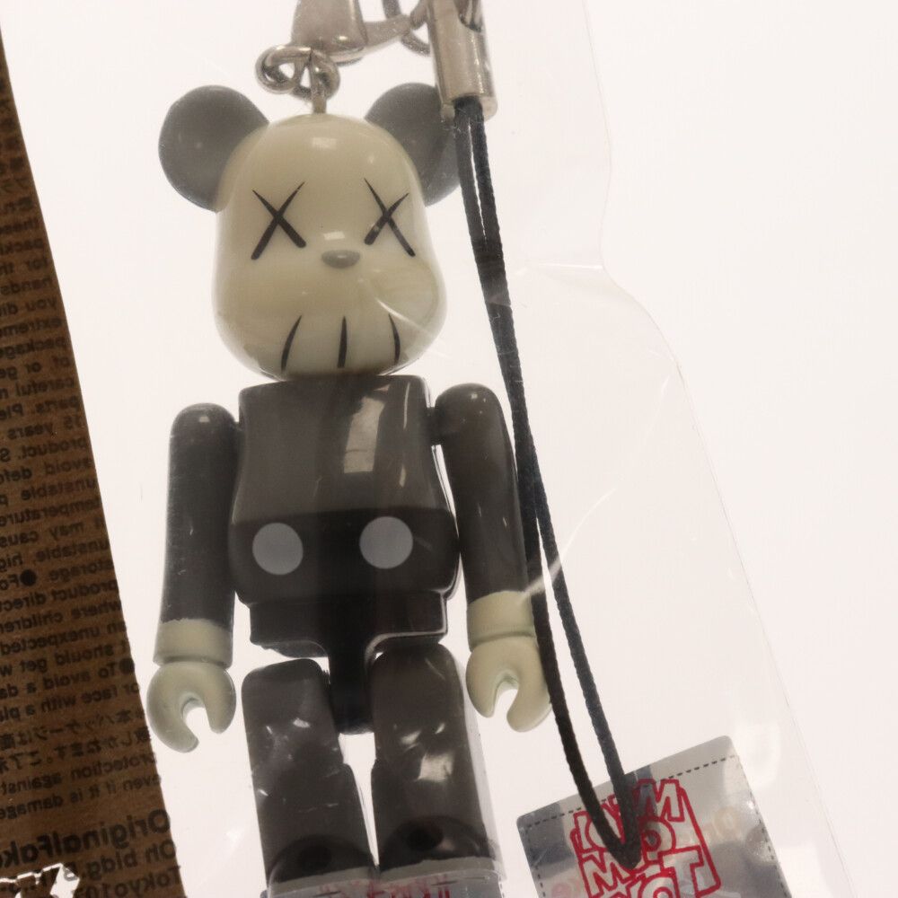 MEDICOM TOY - MEDICOM TOY メディコムトイ BE@RBRICK 70% KAWS Original Fake ベアブリック カウズ オリジナルフェイク ストラップ キーホルダー フィギュア 人形 グレー MEDICOM TOY (メディコムトイ) BE@RBRICK 70% KAWS Original