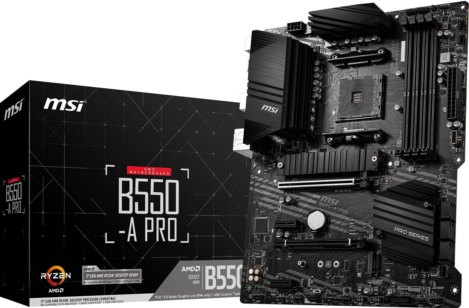 AMD B550 Pro ソケット AM4 ATX DDR4 SDRAM マザーボード