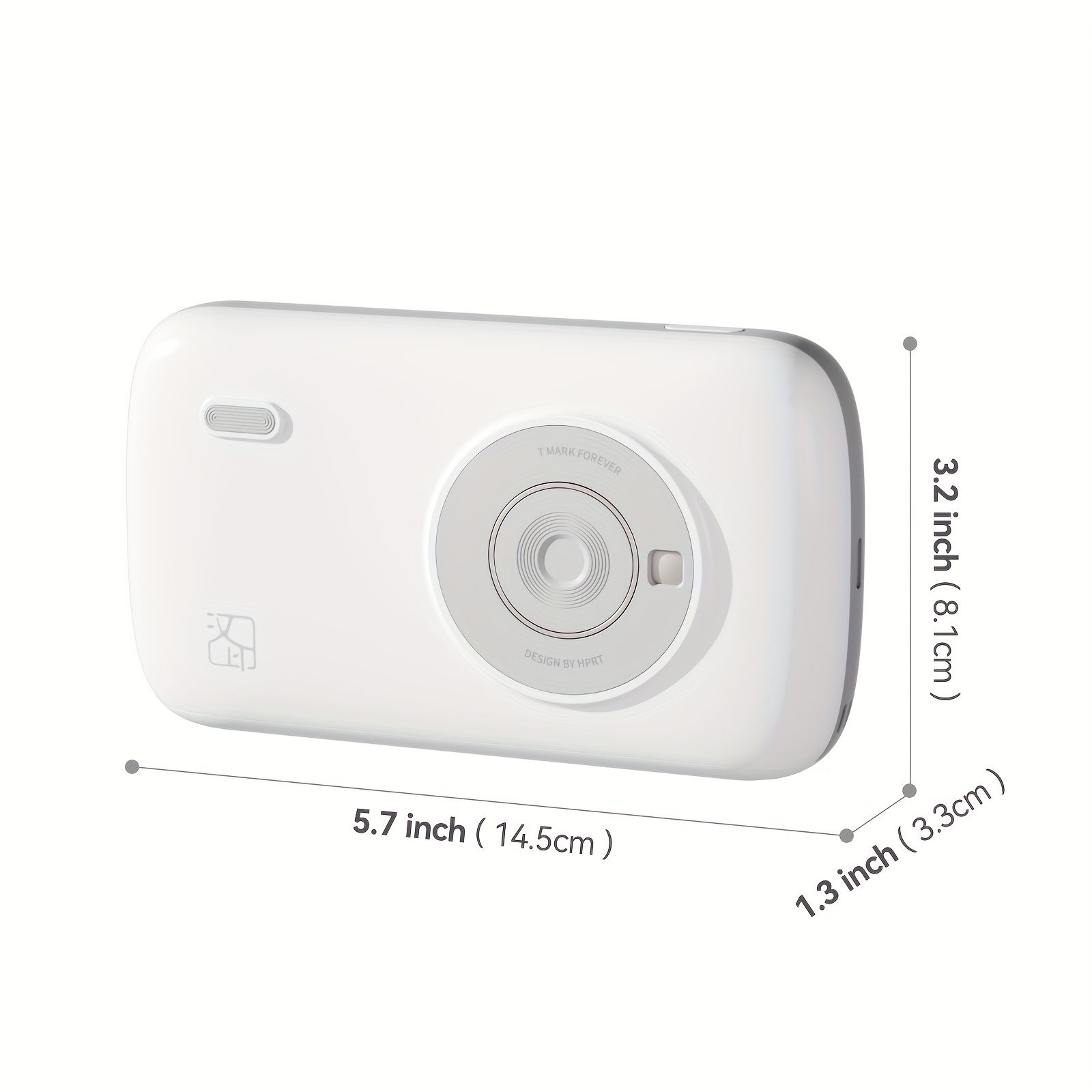 HPRT ポータブルフォトプリンタースマートフォンとワイヤレス接続iOSおよびAndroidシステムに対応スマートフォンプリンティングをサポート300DPIの高解像度旅行やパーティーに適しています写真を即座に印刷できますホワイトグレ