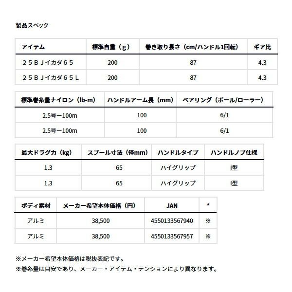 ≪ 25年9月新商品 ≫ ダイワ 25 BJ イカダ 65L 左 USTAUSTRALIA_COM_AU
