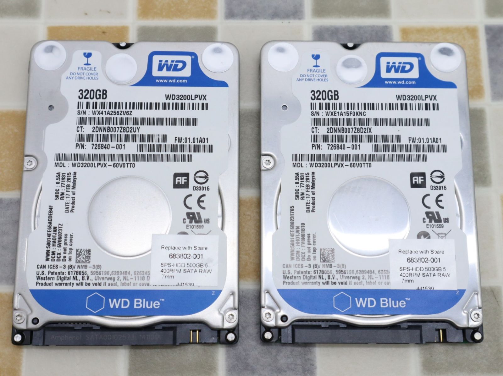 ③動作OK WD Blue HDD SATA 320GB 2.5インチ - 内蔵型ハードディスク