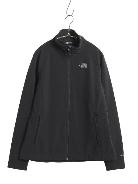 なクーポン配布中! US企画 ノースフェイス APEX ソフトシェル ジャケット レディース L | アウトドア 裏 フリース 防風 ストレッチ ジャンパー フルジップ 黒