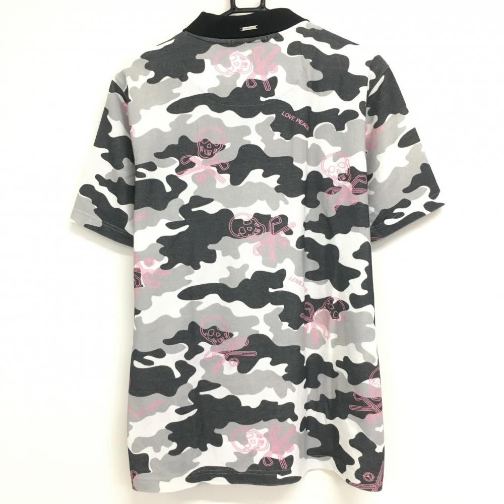 ☆SALE25％OFF☆【美品】マークアンドロナ 半袖ポロシャツ 白×黒