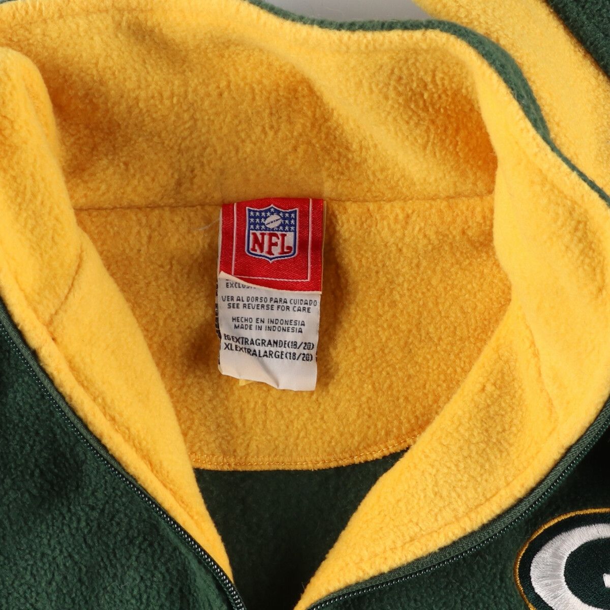 古着 NFL GREEN BAY PACKERS グリーンベイパッカーズ ハーフジップ