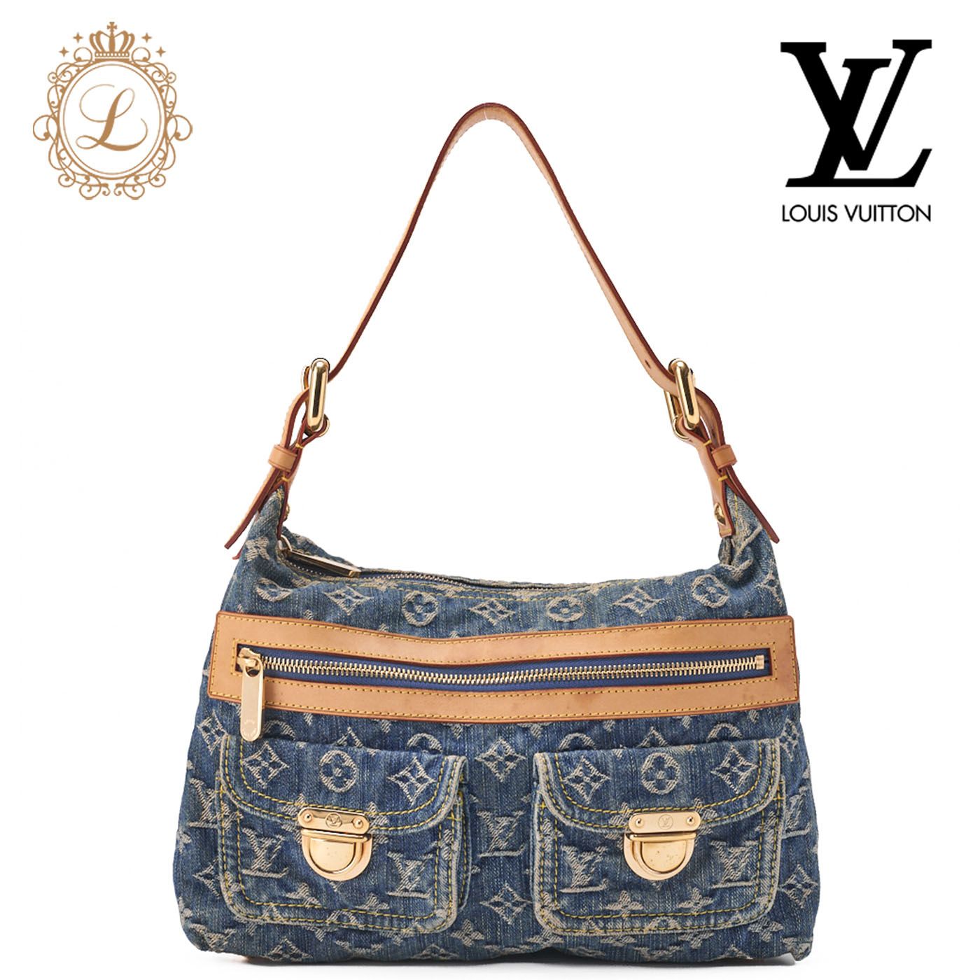 LOUIS VUITTON ルイヴィトン モノグラム モノグラム デニム バギーPM M95049 ゴールド金具 ショルダーバッグ