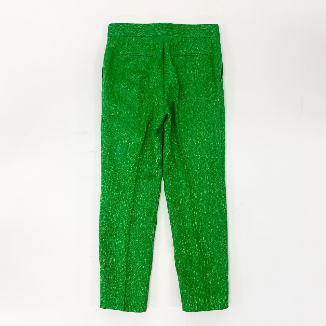 72j15 Drawer ドゥロワー リネン混 オットマンベーシックパンツ ボトム パンツ 6514-236-1203 34サイズ グリーン レディースu02t