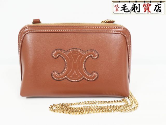 セリーヌ CELINE ショルダーバッグ チェーン クラッチ キュイル ミニ  