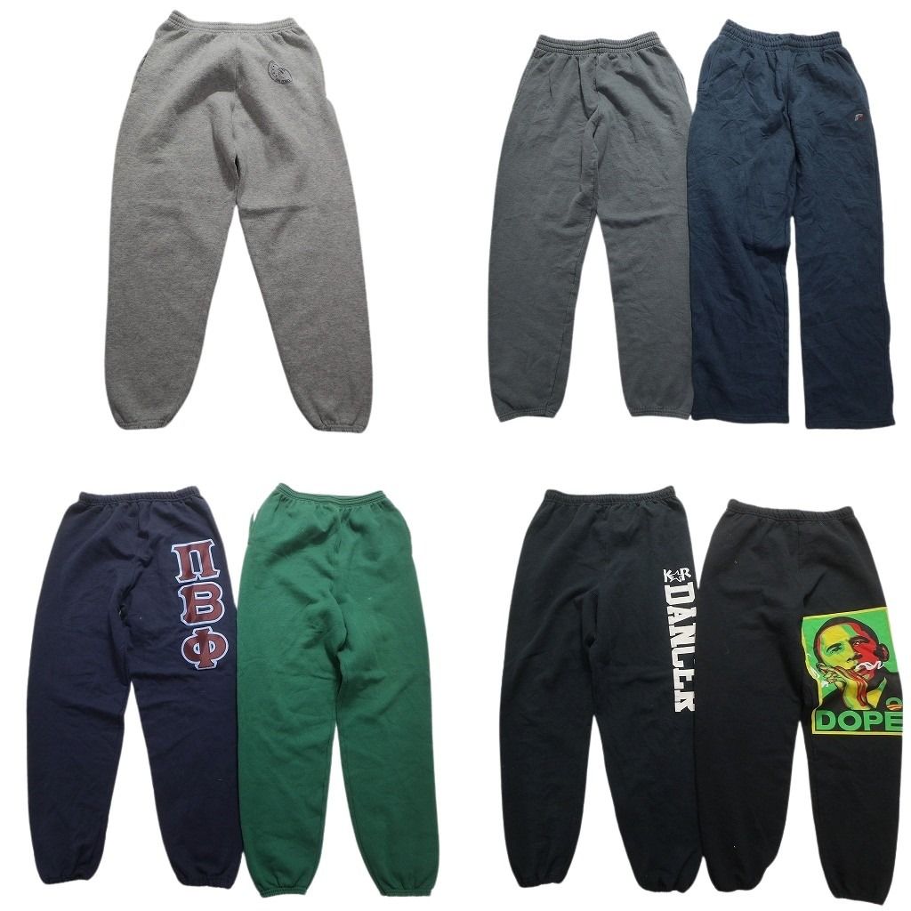 古着卸 まとめ売り スウェット パンツ 7枚セット (メンズ M ) ミリタリー AIR FORCE ラッセル 人物 オバマ 無地 中古 古着 MY9460