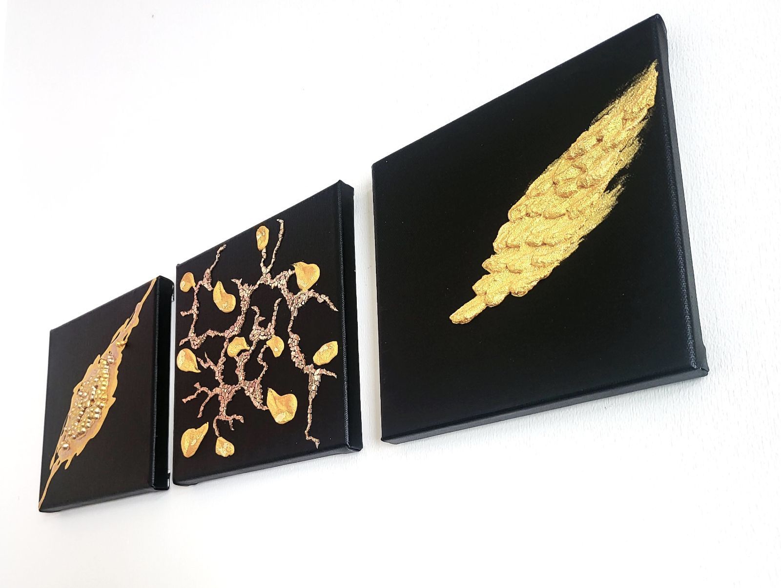 ビッグバンⅠーⅢ/ テクスチャーアート 18×18㎝ S0 原画1点のみ ビッグバンⅠーⅢ / テクスチャーアート キャンバス 18×18㎝ S0号 原画