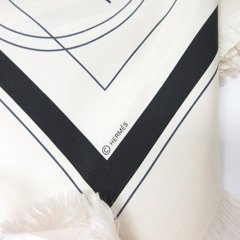 エルメス HERMES カレ80 スカーフ EX-LIBRIS フリンジ エクス
