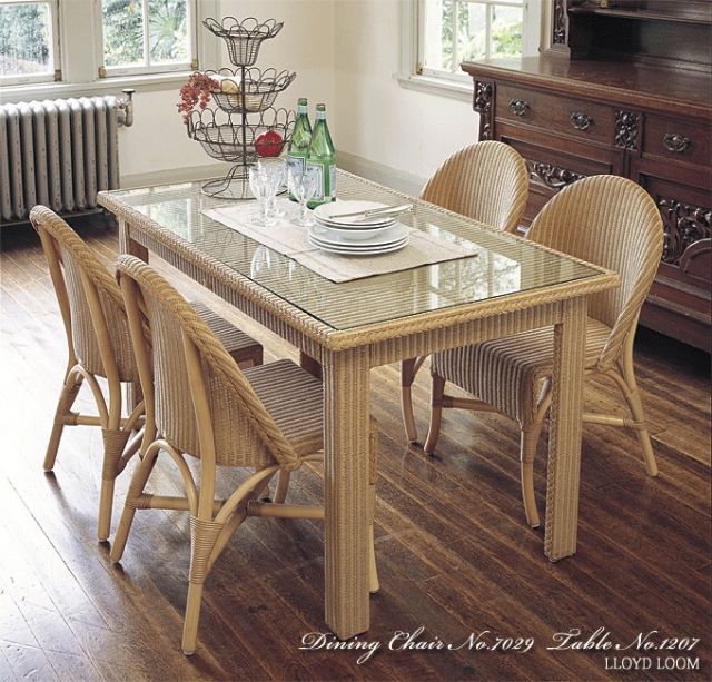 ロイドルーム ダイニングテーブル No.1207 140cm幅 LLOYD LOOM 枝編み