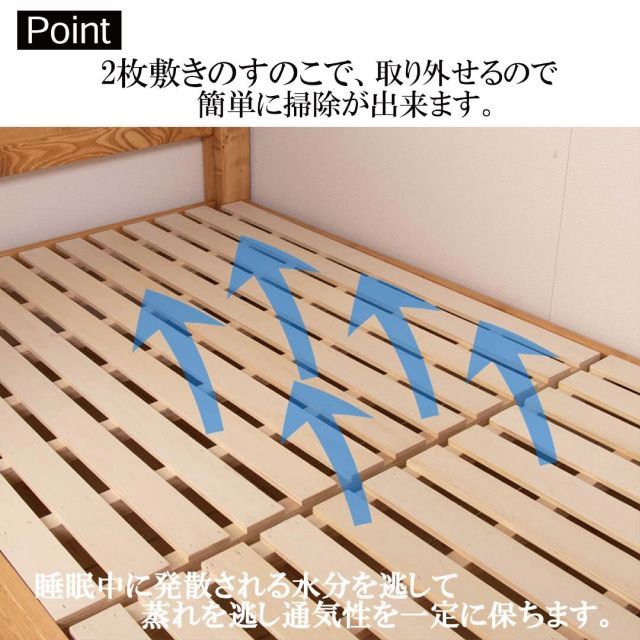パイン材無垢 シングルベッドフレーム