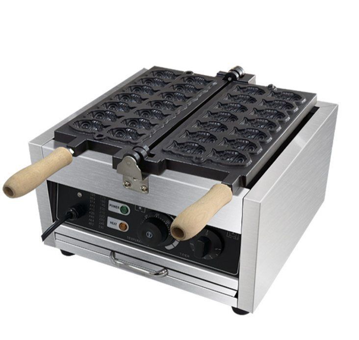 業務用ガスたい焼き機器14孔魚のあん入り和風ちくわ設備です