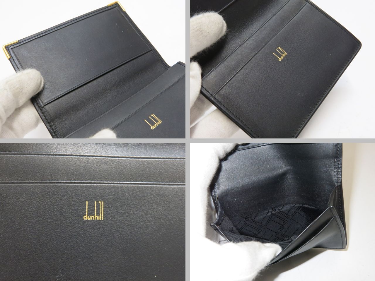 美品　dunhill ダンヒル　スペイン製　名刺入れ　カードホルダー　黒 ダンヒル DUNHILL ダンヒル 名刺入れ （ブラック