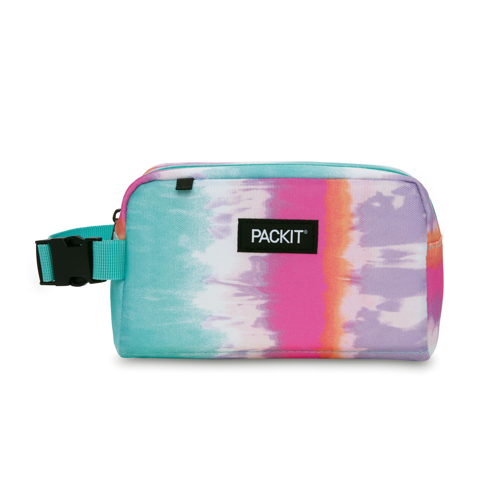 PackIt(パックイット) 冷凍可能スナックボックス 絞り染めシャーベット EcoFreezeテクノロジー採用 折りたたみ可能 再利用可能 バックルハンドル付きファスナー開閉式 あらゆる年齢層に最適 外出先での新鮮なスナックに最適