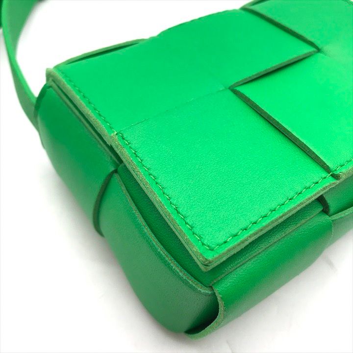 極美品 RFID ボッテガヴェネタ キャンディ ショルダーバッグ グリーン BOTTEGA VENETA ボッテガヴェネタ クロスボディバッグ CANDY