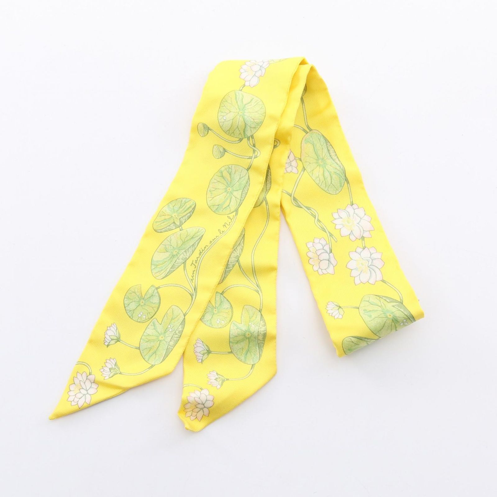 エルメス HERMES スカーフ ツイリー JARDIN SUR LE NIL シルク ツイリー レディース Used B