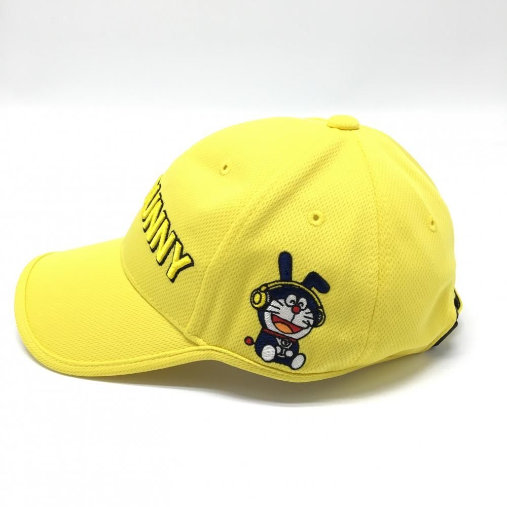 特価【美品】ジャックバニー×ドラえもん キャップ イエロー×ネイビー うさ耳ドラえもん コラボ  FR ゴルフウェア Jack Bunny