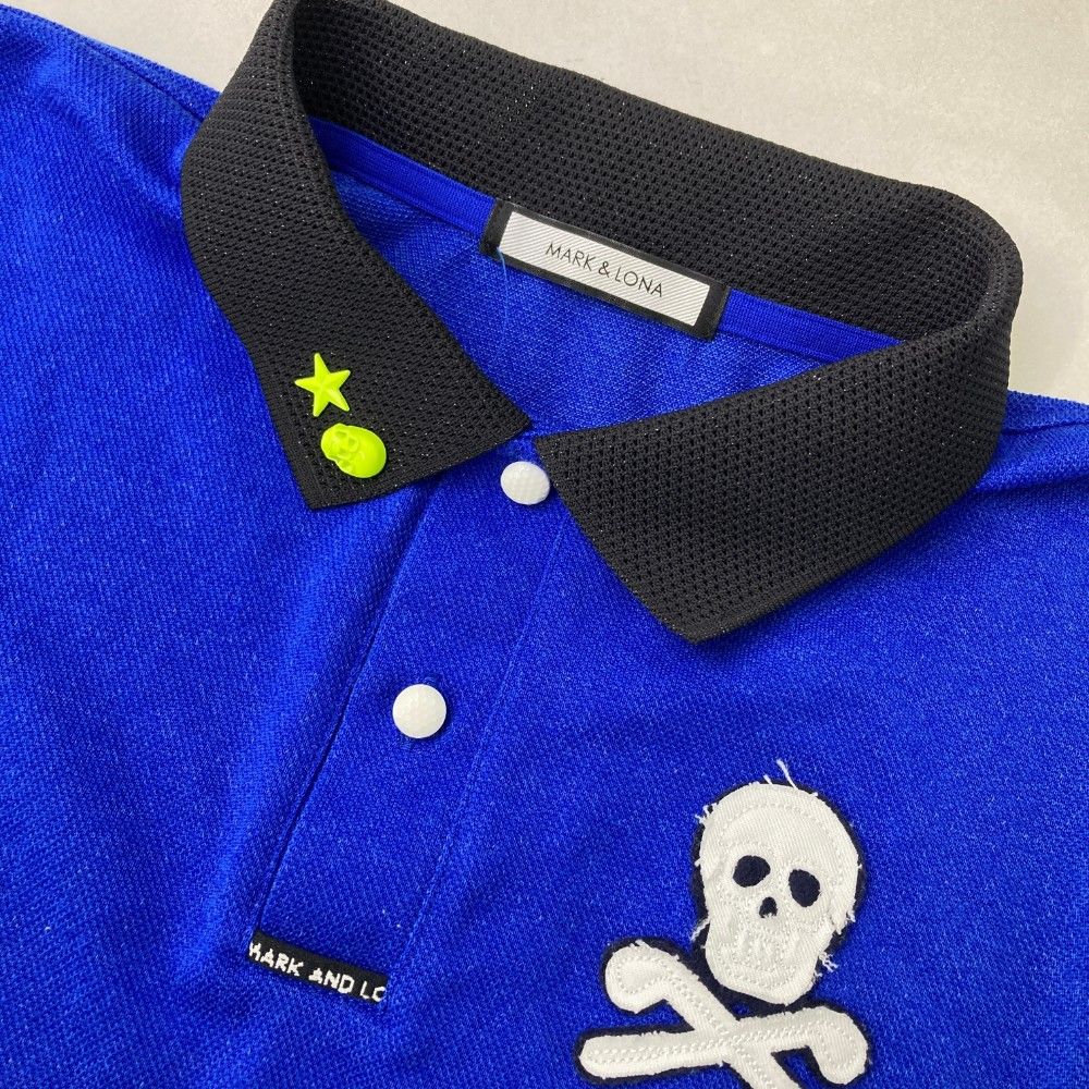 サイズ：46 MARK&LONA マークアンドロナ 半袖ポロシャツ ブルー系