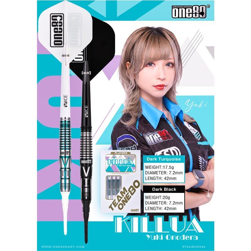 【美品】キルア 小野寺由貴モデル one80 2BA 20g ☆One80 2BA KILLUA 20g ダークブラック 小野寺由貴選手モデル (ワン