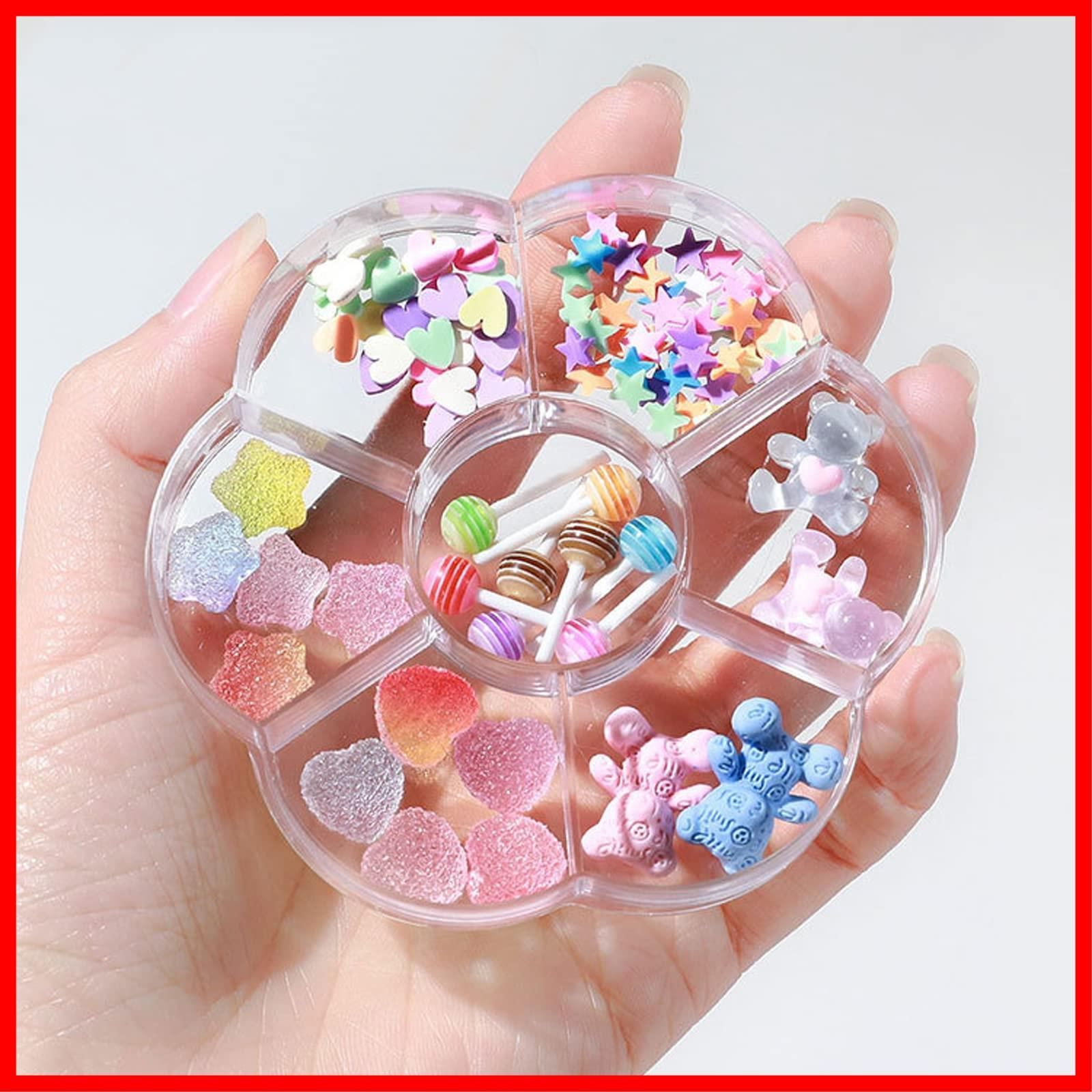 在庫限定】キャンディー 星 立体 クマ ハート型 ネイルアート 3D  