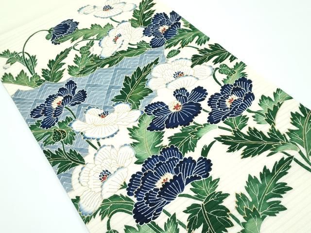 平和屋本店□超希少 夏物 東京友禅 久呂田明功 九寸開き名古屋帯 絽  