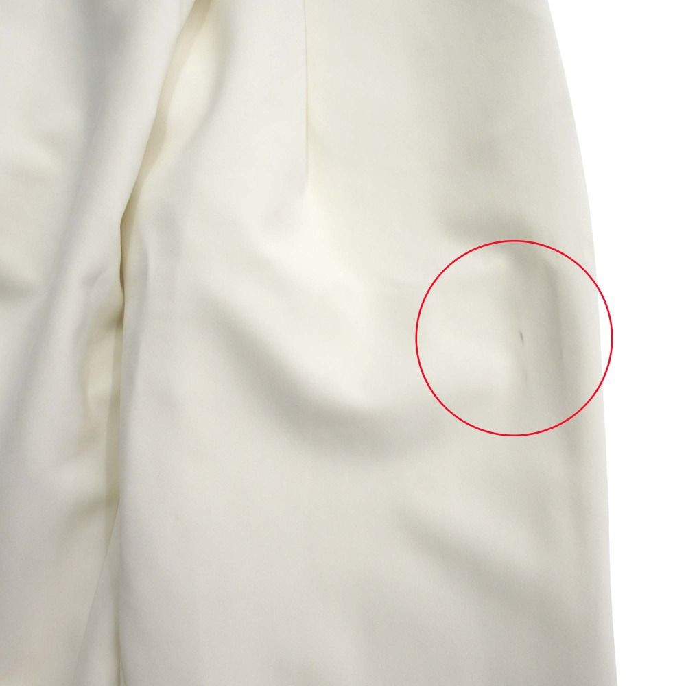 SOEJU ソージュ ストレッチファイン タック パンツ テーパード ラップデザイン スラックス サイズS ホワイト レディース 古着 DECORATOM_COM_BR