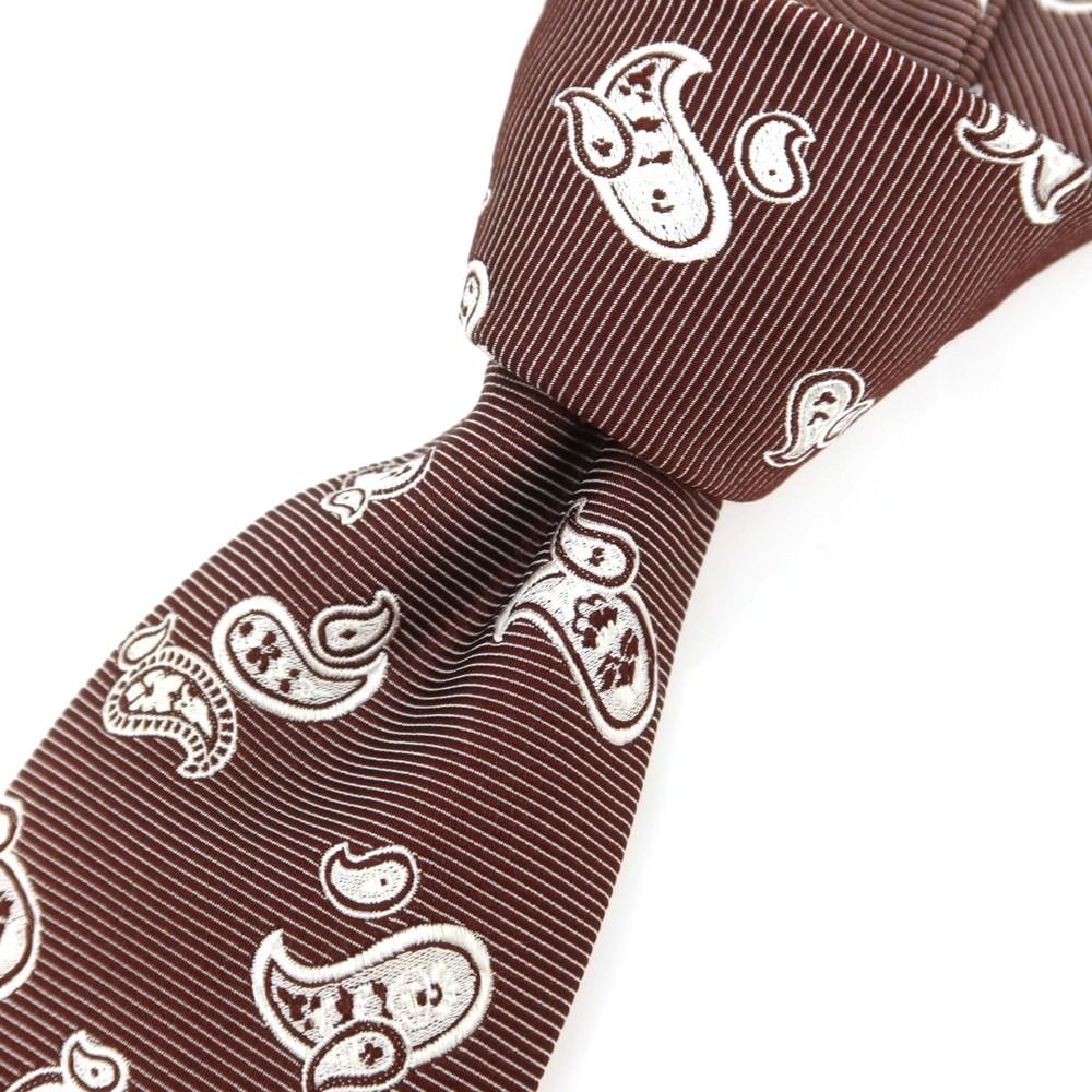 中古】キートン Kiton クワトロピエゲ シルク ペイズリー柄