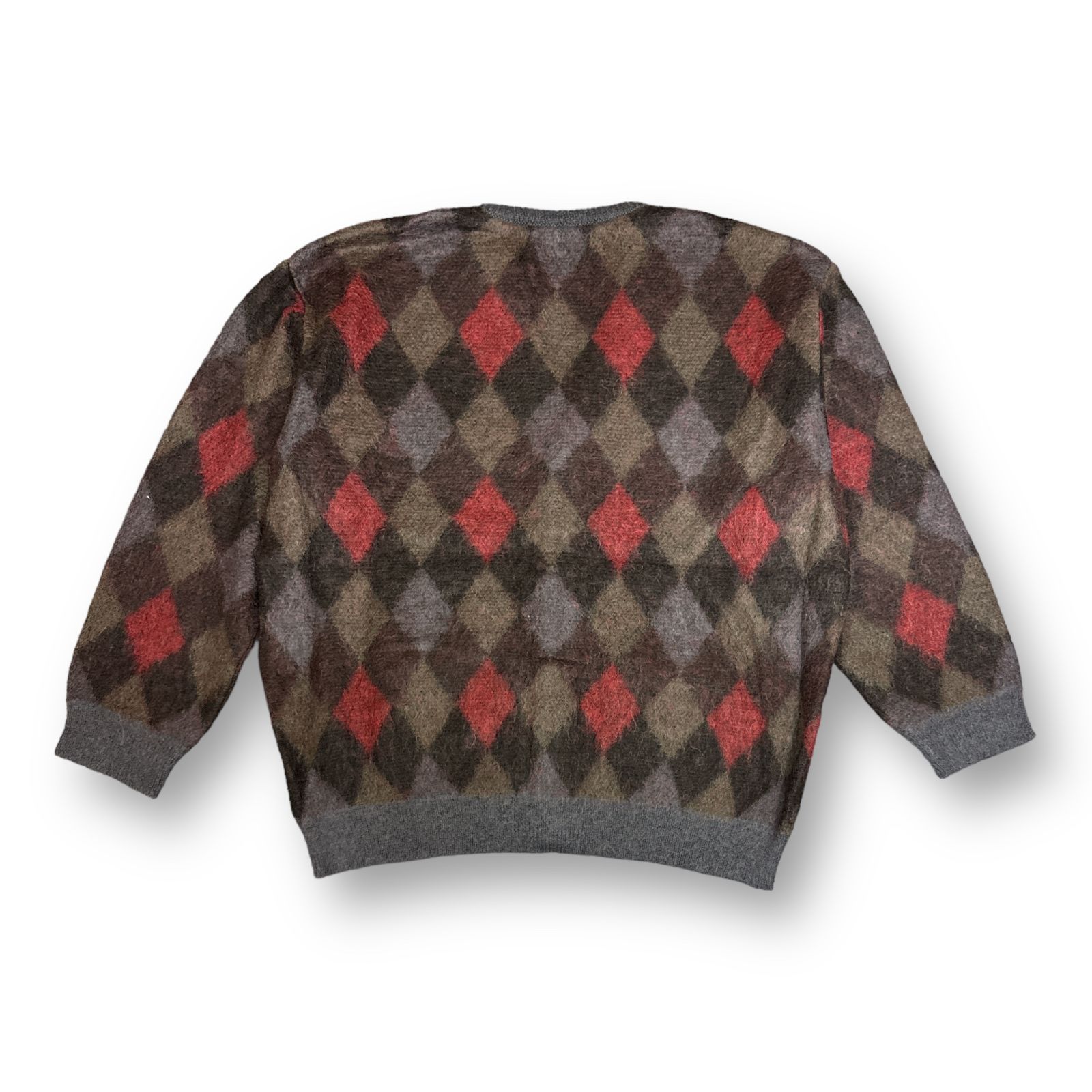 stein 22AW KID MOHAIR ARGYLE CARDIGANタグ付