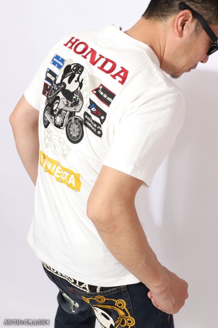 HONDA×PANDIESTA GB400TT 半袖Tシャツ 523502 ホワイト パンディエスタ ...