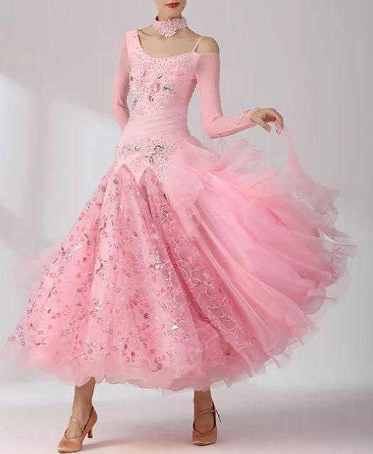 ♥社交ダンスドレス スタンダードドレス モダンダンス 刺繍xz