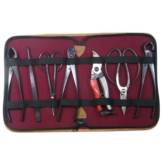 盆栽道具 7点組 No.176 セット内容 又枝切 No.3A さつき鋏 No.35A 針金切 No.511 ピンセット No.64G 盆栽鋏 No.40E コブ切 No.11 剪定鋏 No.166 植木 庭木 兼進作