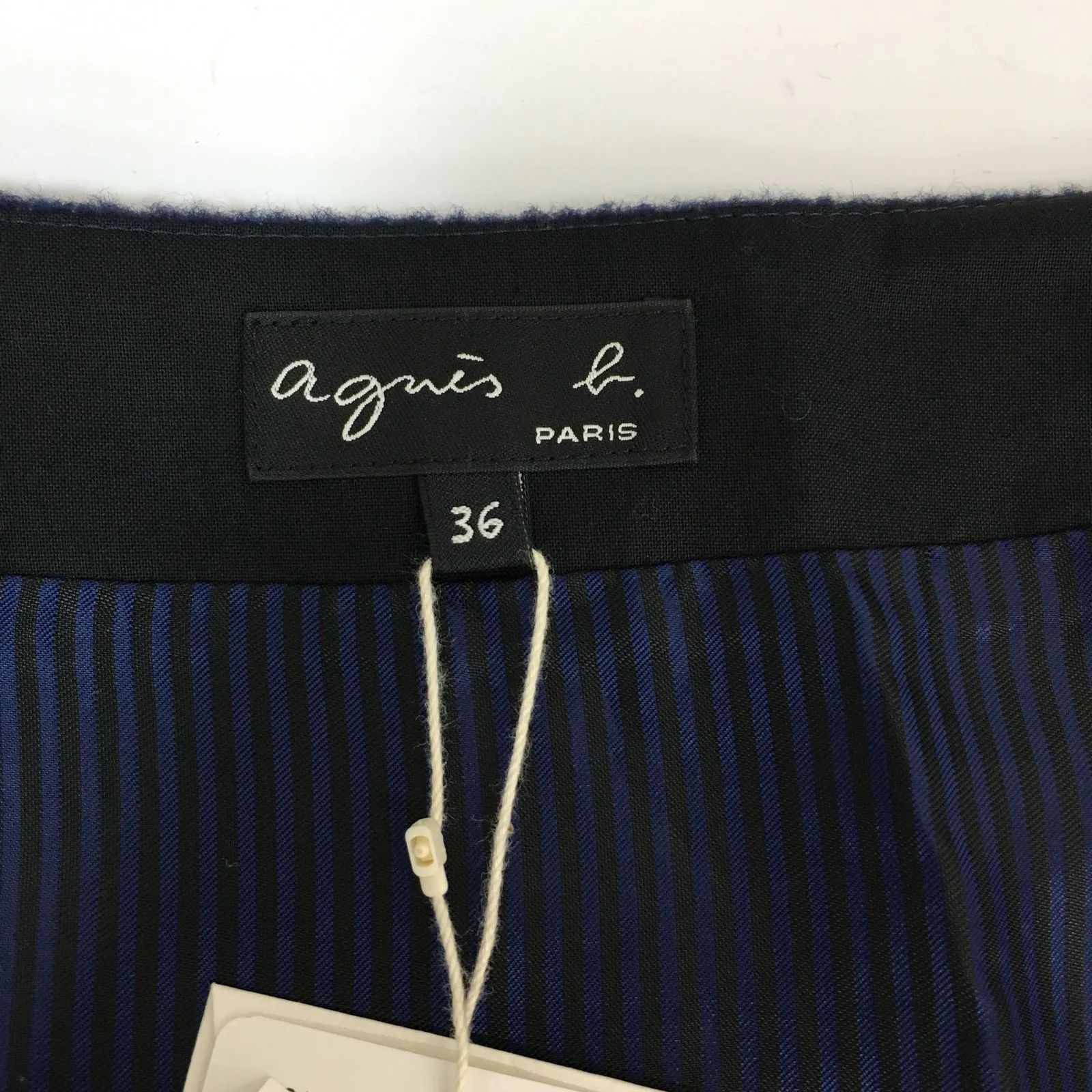 agnes b. 巻きスカート ミニ ラップスカート ネイビー 未使用品 - メルカリ
