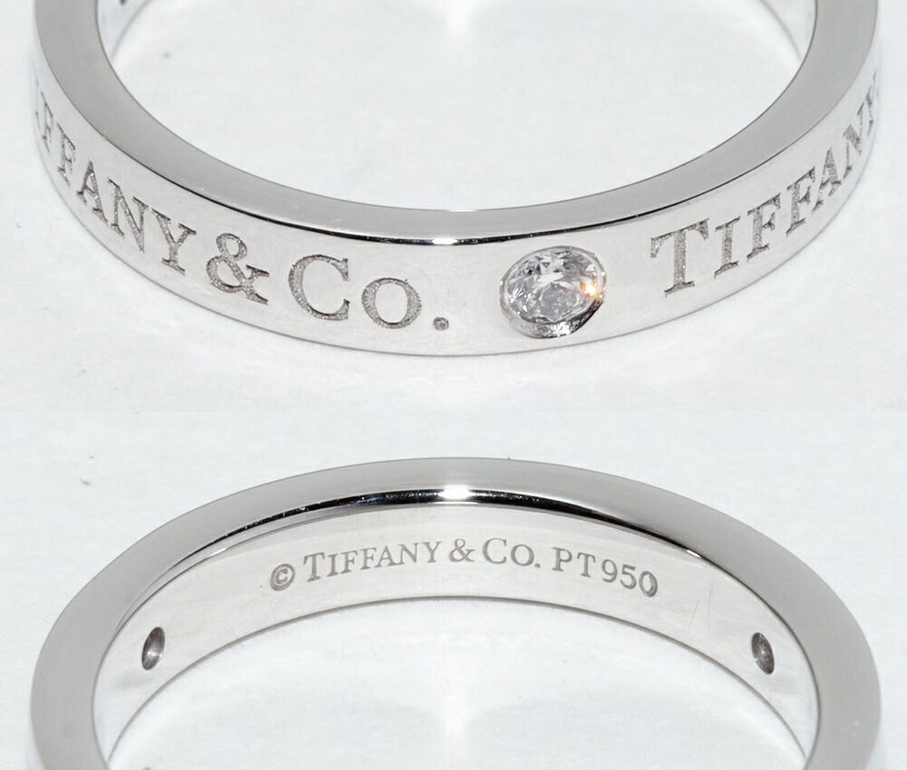 TIFFANY&Co ティファニー Pt950 T&CO. バンドリング #20 TIFFANY