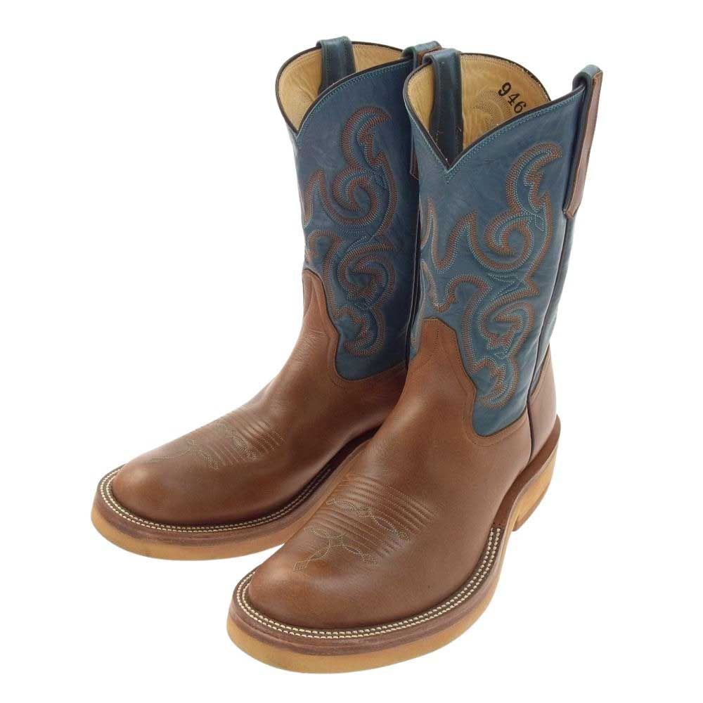 Rios of Mercedes ウエスタンブラウンブラック ローパーブーツ