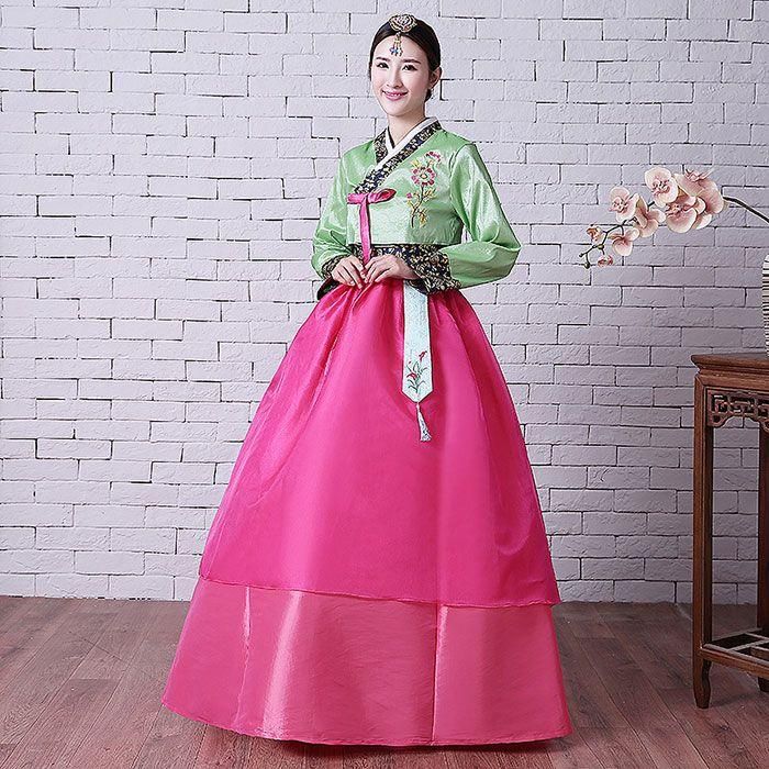 韓国民族衣装 チマチョゴリ 韓服 全5色 花 刺繍 華やか