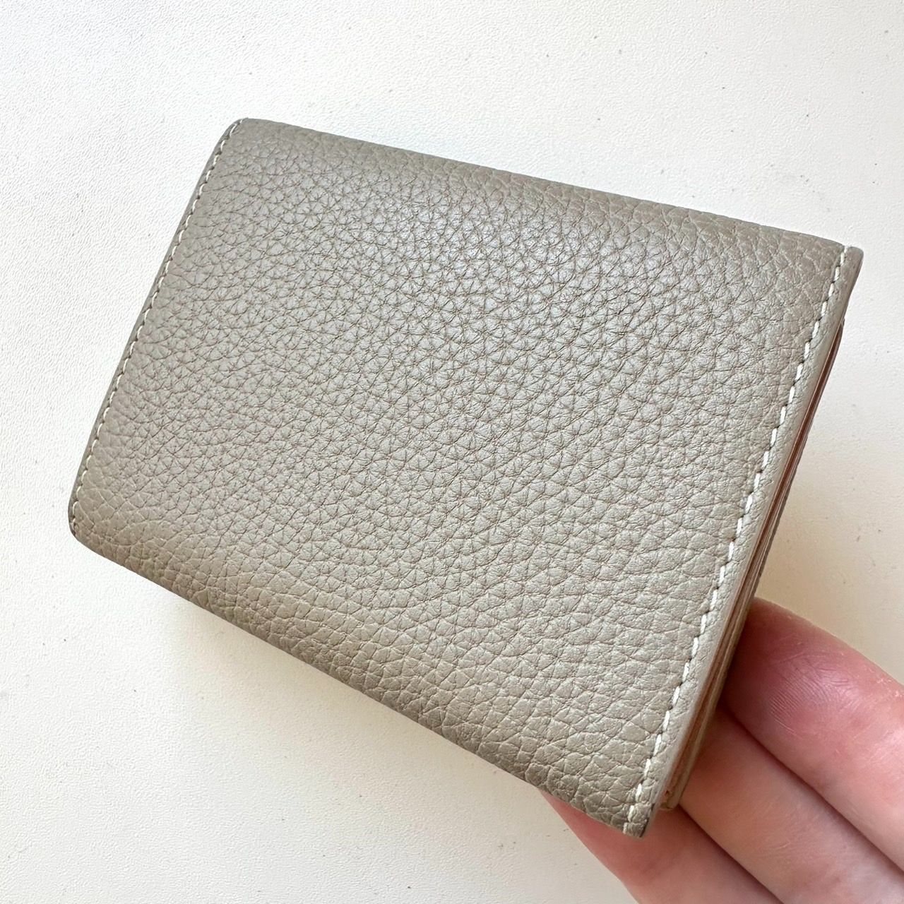 美品◎ボナベンチュラ 3つ折り財布 クロコダイル レザー グレージュ ボナベンチュラ BONAVENTURA 三つ折り財布 スモールウォレット