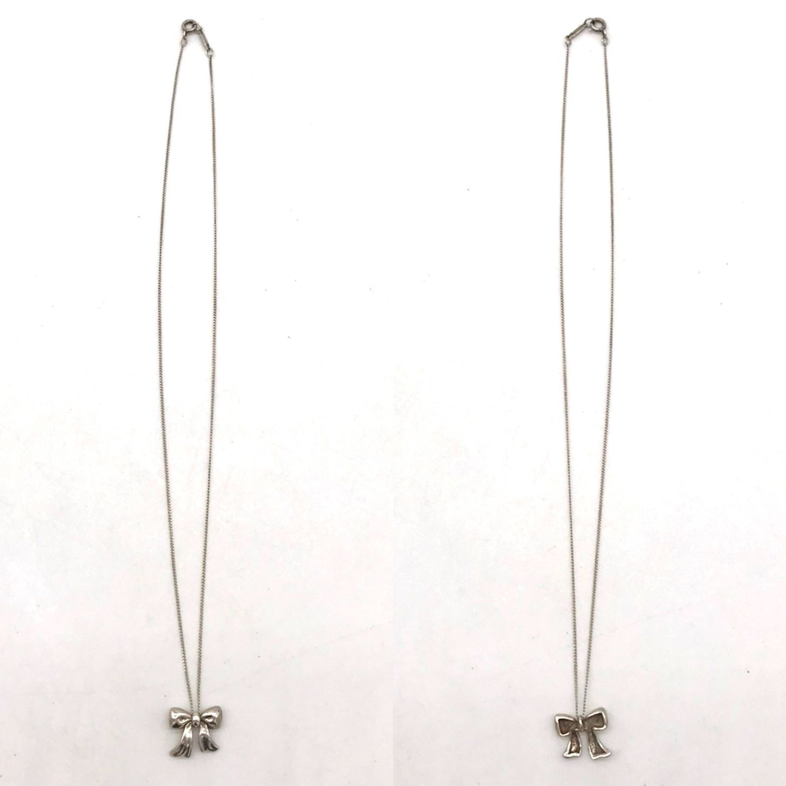 ひ*ぃ様 ティファニー ヴィンテージ リボン ネックレス SV925 シルバー Tiffany & Co. - ティファニー リボン モチーフ ネックレス