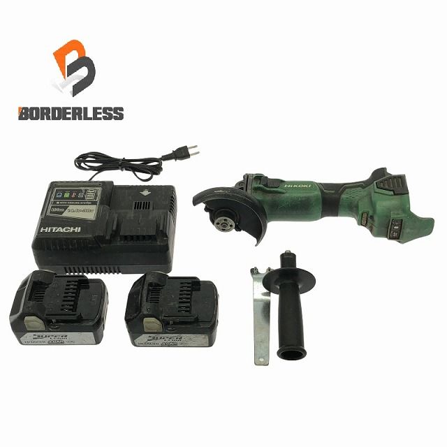 HITACHI 日立工機 18V 100mm コードレスディスクグラインダー G18DBVL バッテリ2個 18V4.0Ah 充電器付 研削 研磨 107116