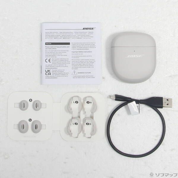 中古品〕 Bose QuietComfort Ultra Earbuds ホワイトスモーク