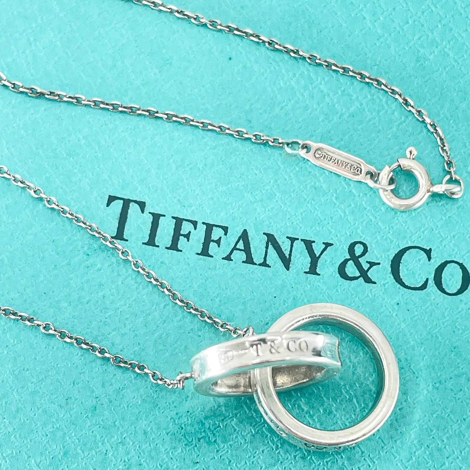 Tiffany & Co. / 美品 】ティファニー インターロッキング サークル ペンダント ネックレス スターリング シルバー925  interlocking circle pendant Necklace Silver925 - メルカリ