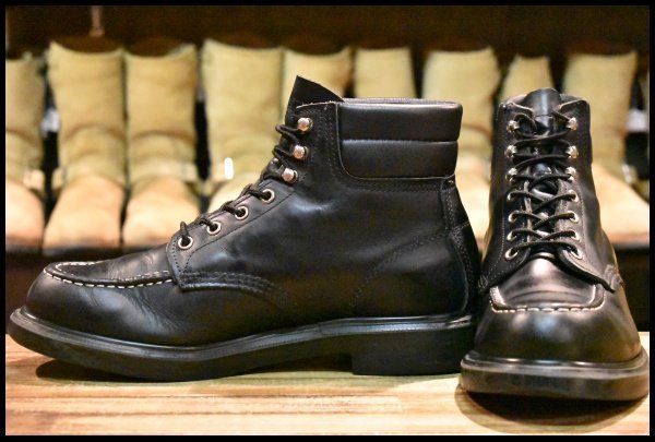 【9.5D 良品 14年】レッドウィング 8133 スーパーソール ブラッククローム モック 編み上げ レースアップ ブーツ redwing HOPESMORE【FB293】
