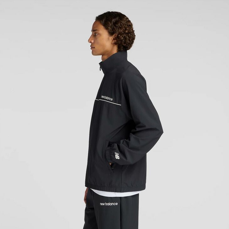 ニューバランス ウインドブレーカー 長袖 メンズ Newbalance ウーブン トラックジャケット 裏メッシュ トレーニングジャケット スポーツウェア 裏地付き アウター メンズウエア トレ ランニング 服 |AMJ53170-BK