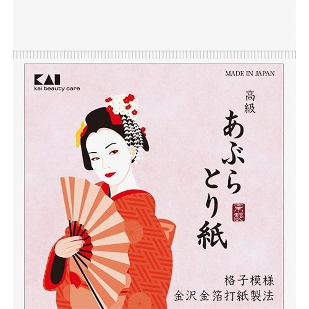 貝印 Kai Corporation あぶらとり紙 金箔打紙製法 KQ 3016