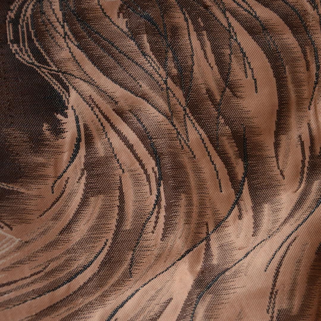 ライオン羽裏 五つ紋 黒羽織 戦前期 ジャパンヴィンテージ アートピース Pre-War Japanese Vintage Black Haori with Lion Lining – Five Crests Rare Art Piece 羽織 着物 浴衣 メンズ