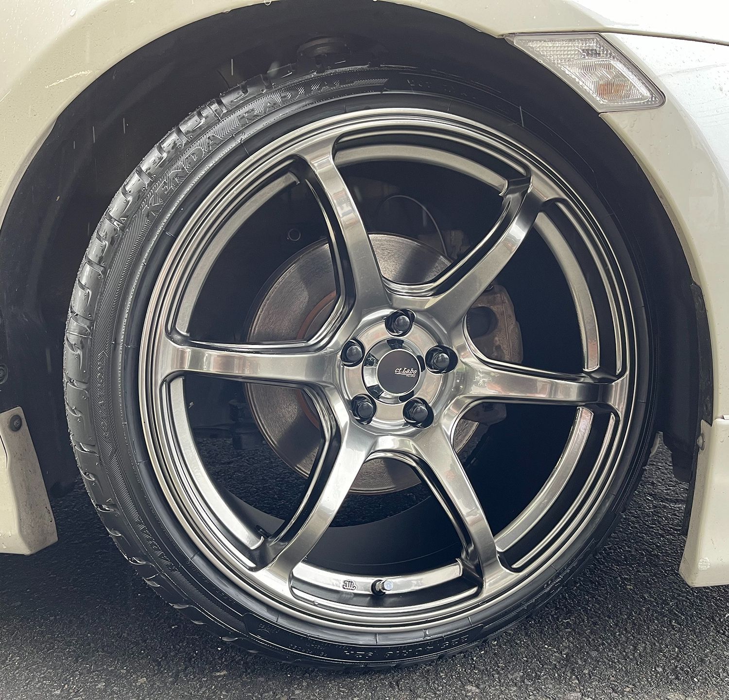 KENDA KR20 F 225/40R18 R 235/40R18 【トヨタ 86】【スバル BRZ】18インチ タイヤホイールセット Acht-6  アハト6