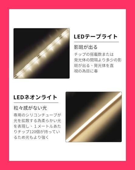 iNextStation 高輝度 LEDテープライト 調光可能 IP65防水 間
