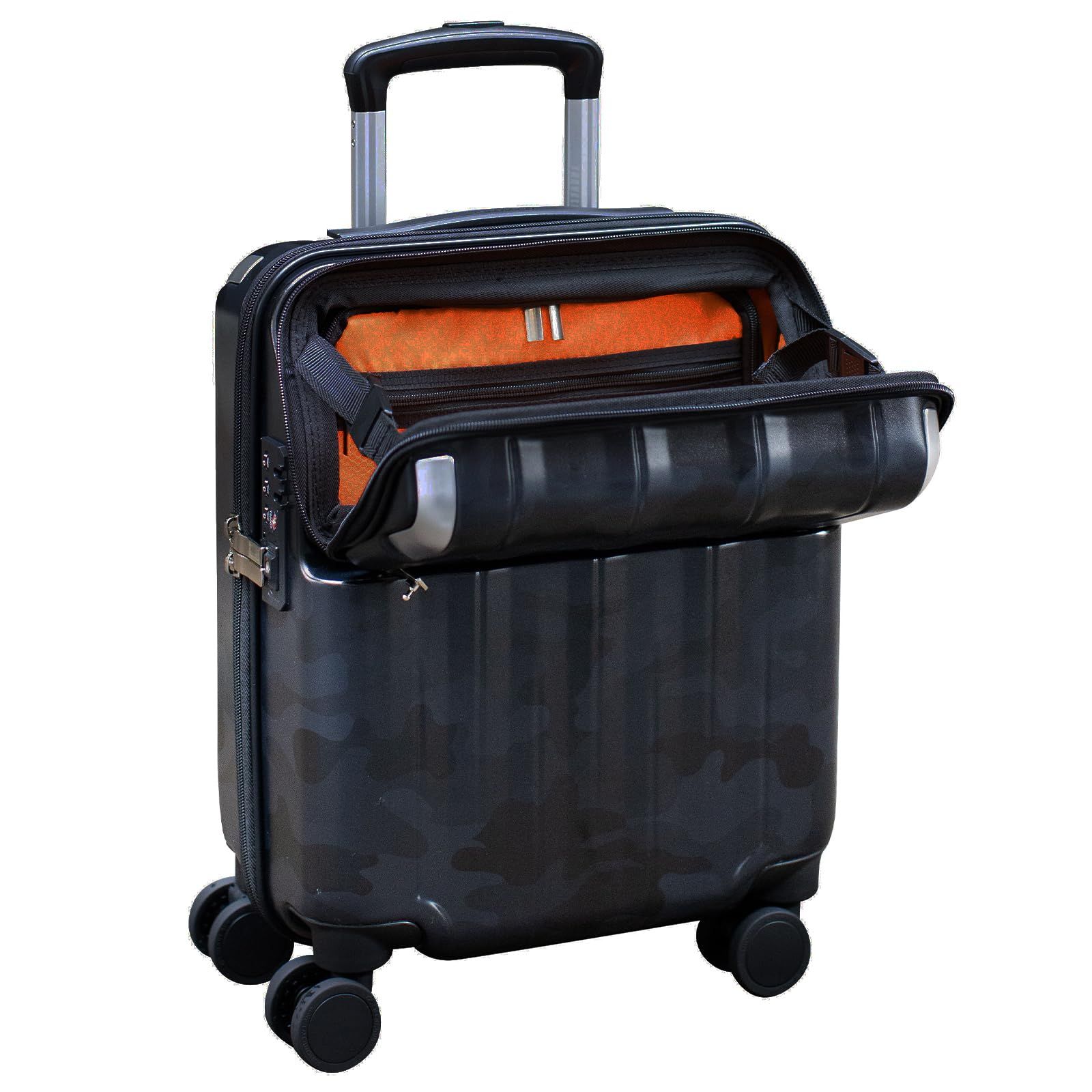 コインロッカー対応 23L レスト ストッパー付き ブレーキ付き フロントオープン トップオープン 機内持ち込みサイズ ジッパーキャリー キャリーケース スーツケース トラベリスト